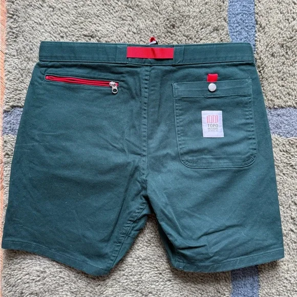 Topo Designs Forest Green Shorts - Picture 3 of 3